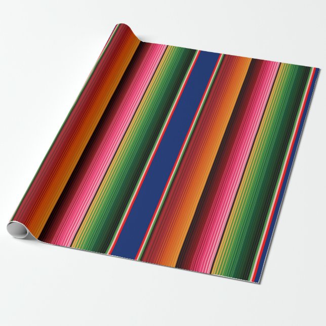 Serape Tryck Inpackningspapper Presentpapper (Utrullad)