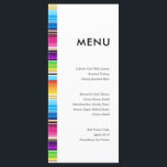 Serape Vår Rand | Bröllop Menu Meny<br><div class="desc">En uppsättning serape mönster bröllop-menykort i ett öppet och minimalt stil. Perfekt till ljusa färger av våren.</div>