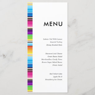 Serape Vår Rand Bröllop Menu Meny
