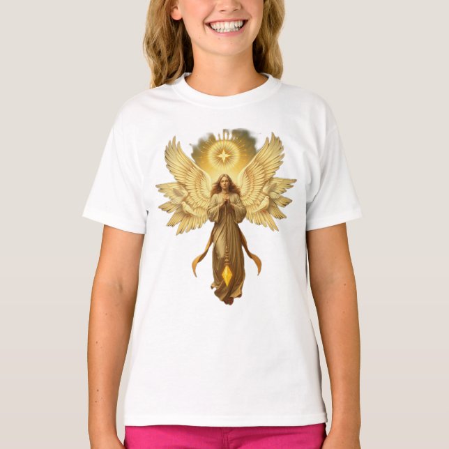 „Seraphim – Flammen des Lichts, Wächter der Seele“ T Shirt (Framsida)