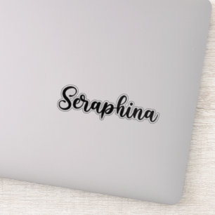 Seraphina Namn - Handskriven calligrafi Klistermärken
