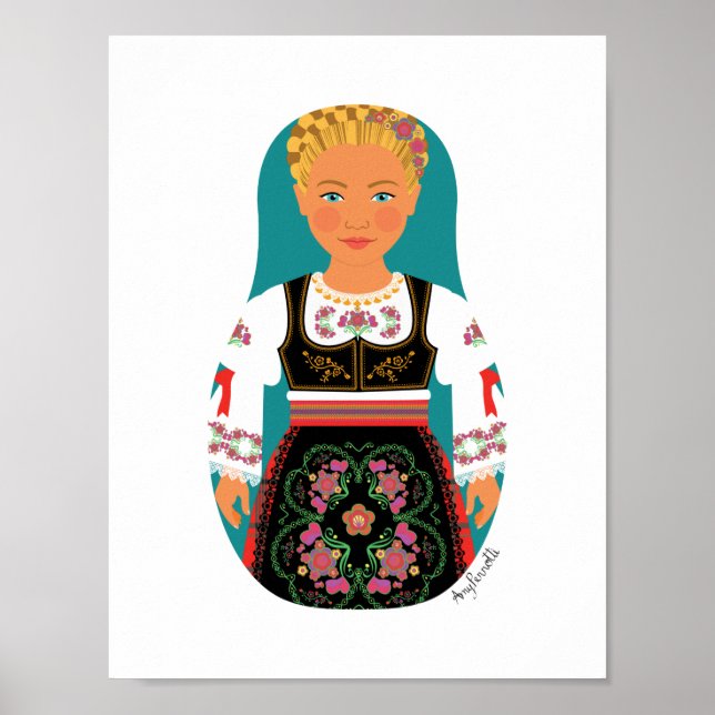 Serb Blonde Matryoshka Poster (Framsidan)