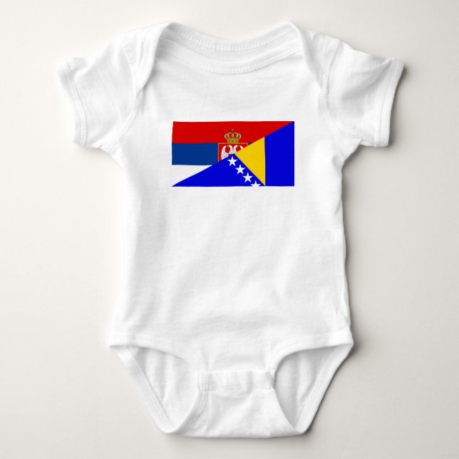 serbia bosnia Hercegovina flagga land halv symbol Tröja (Framsida)