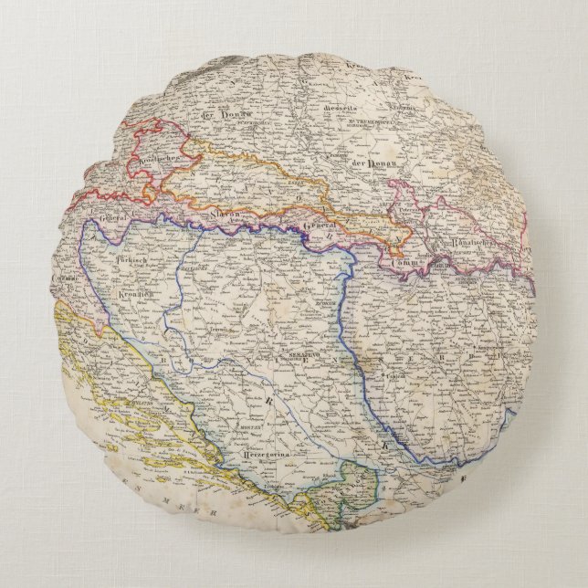 Serbia Bosnien Rund Kudde (Framsidan)