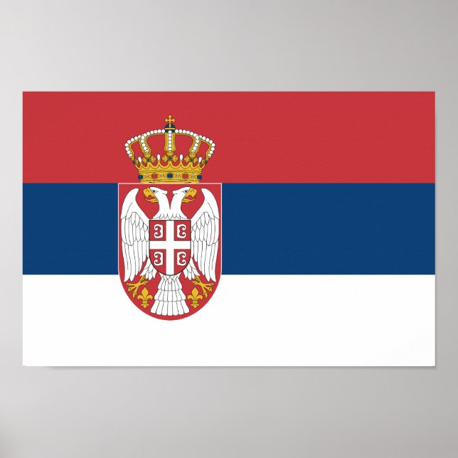 Serbia Flag Poster (Framsidan)