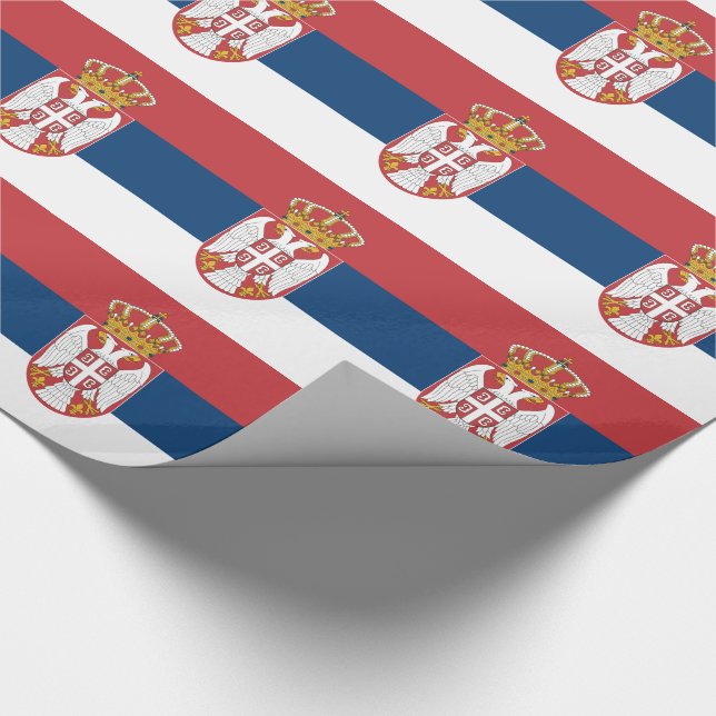Serbia Flag Presentpapper (Hörn)
