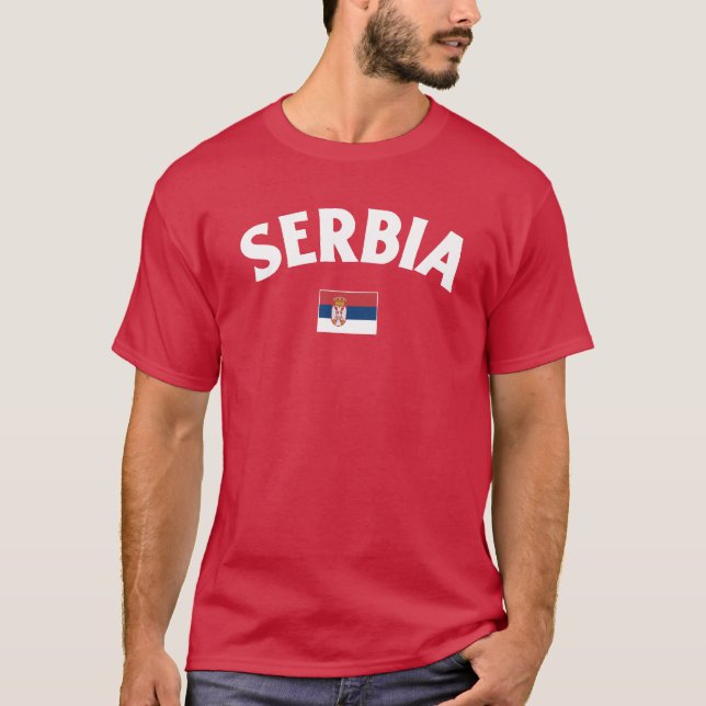 Serbia Flag  T Shirt (Framsida)