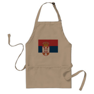 Serbia flagga förkläde
