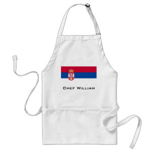Serbia flagga förkläde