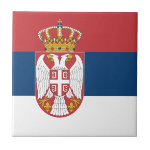 Serbia flagga kakelplatta