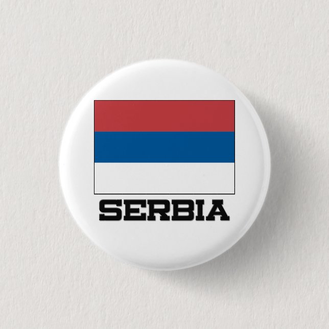 Serbia flagga knapp (Framsida)