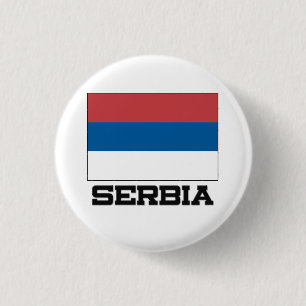 Serbia flagga knapp