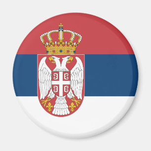 Serbia flagga magnet