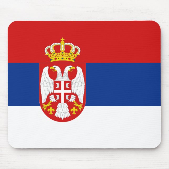 Serbia flagga Mousepad Musmatta (Framsidan)