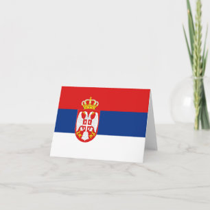 Serbia flagga Notecard Kort