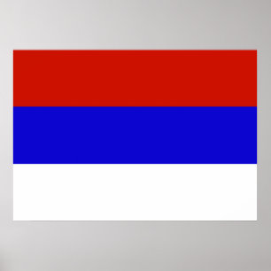 Serbia flagga poster