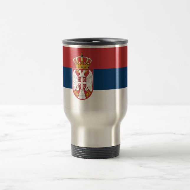 Serbia flagga resemugg (Center)