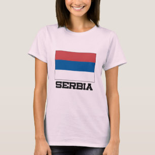 Serbia flagga tee shirt