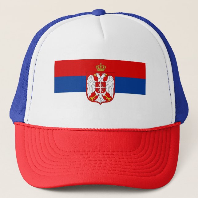 SERBIA FLAGGA TRUCKERKEPS (Framsida)