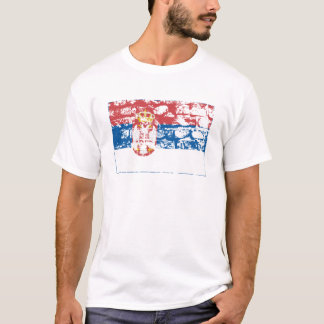 Serbia flaggavärld tee