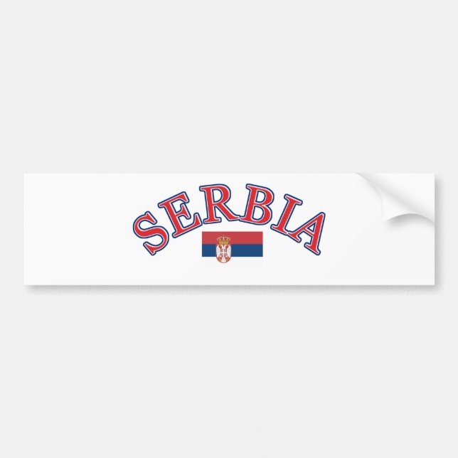 Serbia fotbolldesign bildekal (Framsidan)