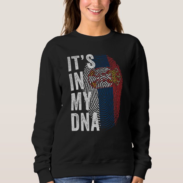 Serbia It's In My DNA Cute Serb Fingerprint Serbia T Shirt (Framsida)