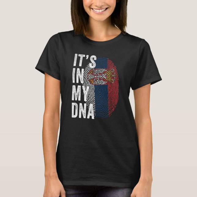 Serbia It's In My DNA Cute Serb Fingerprint Serbia T Shirt (Framsida)
