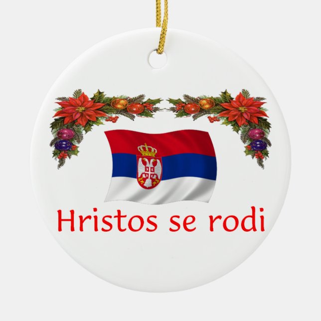 Serbia jul julgransprydnad keramik (Framsidan)