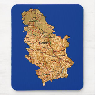 Serbia karta Mousepad Musmatta
