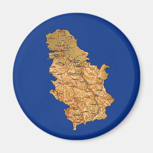 Serbia kartamagnet magnet