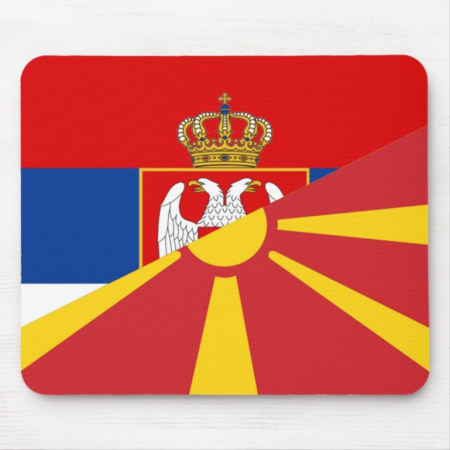 serbia macedonia flagga land halv symbol musmatta (Framsidan)