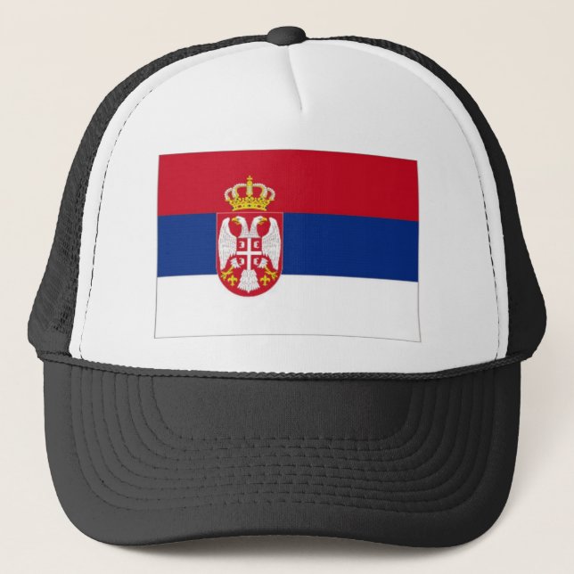 Serbia medborgareflagga truckerkeps (Framsida)