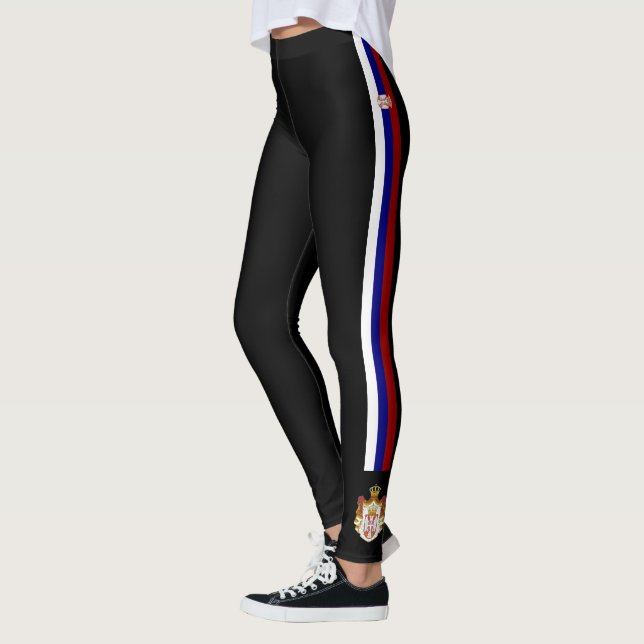 Serbia randflagga leggings (Vänster)