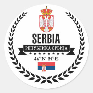 Serbia Runt Klistermärke