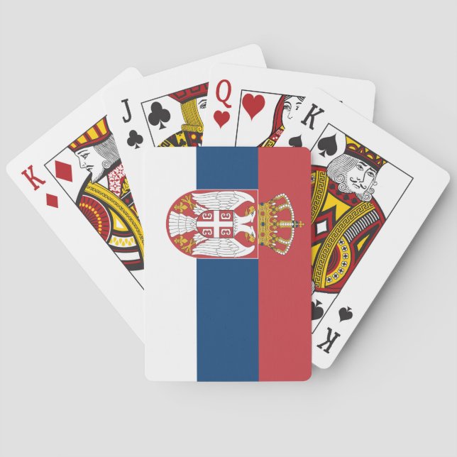 Serbia (serb) flagga casinokort (Baksidan)