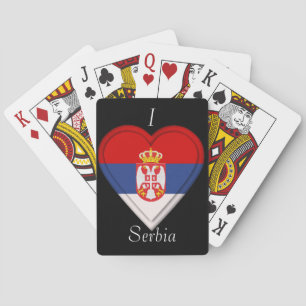Serbia serbisk flagga casinokort