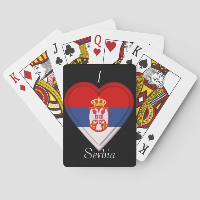 Serbia serbisk flagga casinokort (Baksidan)