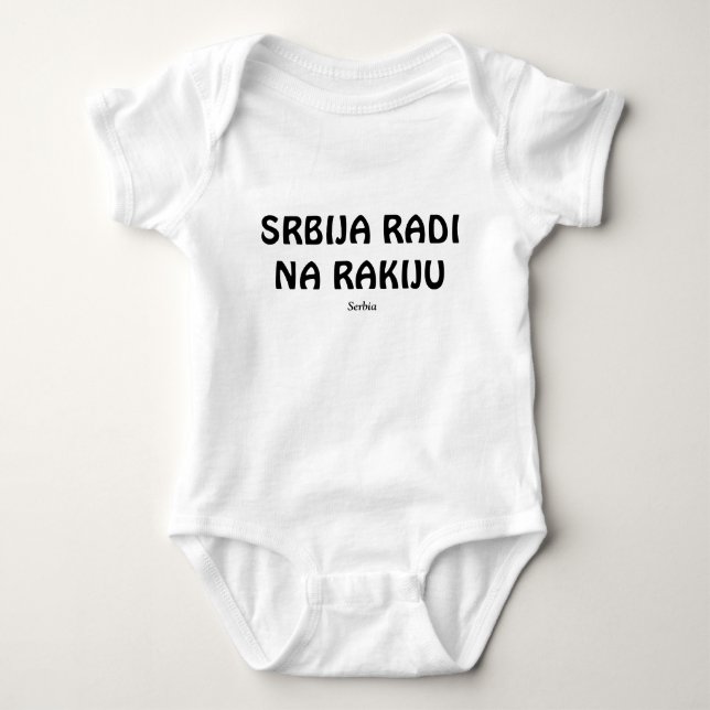 SERBIA SPRINGOR PÅ RAKIJA ÄRMLÖS TRÖJA (Framsida)