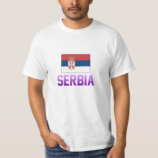 Serbia T-tröja Tee (Framsida)