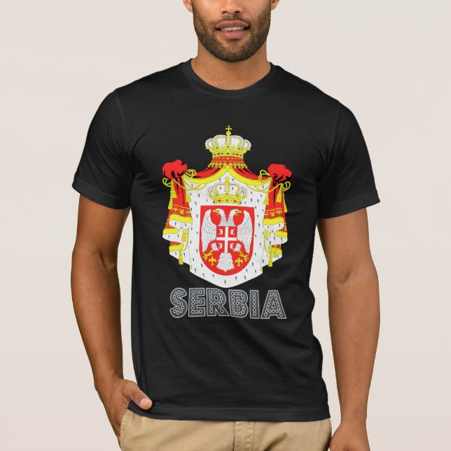 Serbia vapensköld tee shirt (Framsida)