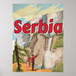 Serbia vintage resoraffisch poster