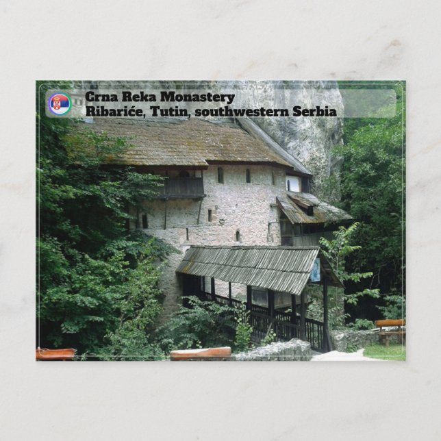 SERBIAN MONASTERIES - Crna Reka kloster 2 Vykort (Framsida)