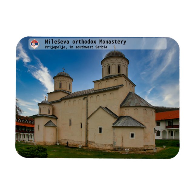 SERBIAN MONASTERIES - Mileševa ortodox Monastery Magnet (Horisontell)