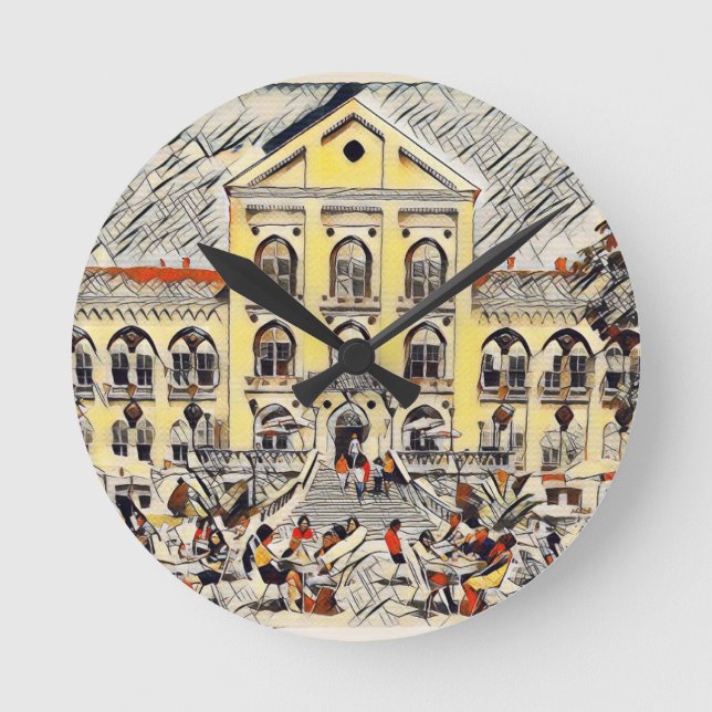 Serbien, Arandjelovac, Staro Zdanje Rund Klocka (Framsida)