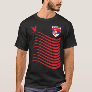 Serbien Basketball Jersey Srbija Basketball Flagga T Shirt