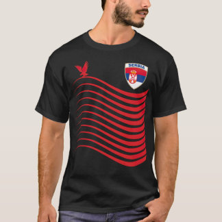 Serbien Basketball Jersey Srbija Basketball Flagga T Shirt
