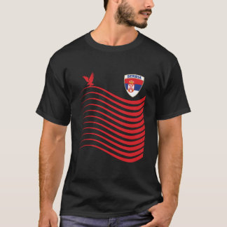 Serbien Basketball Jersey Srbija Basketball Flagga T Shirt