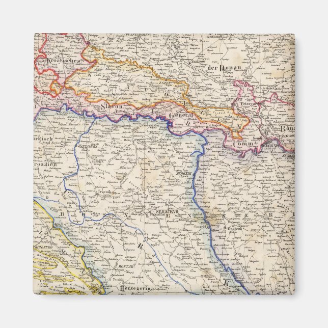 Serbien, Bosnien Magnet (Framsidan)