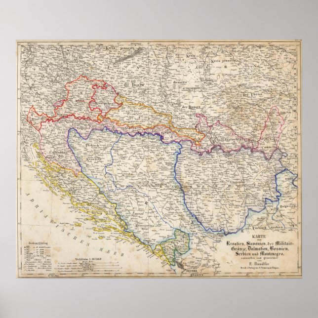 Serbien, Bosnien Poster (Framsidan)