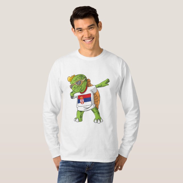 Serbien Dabbig Sköldpadda Tee (Hel framsida)